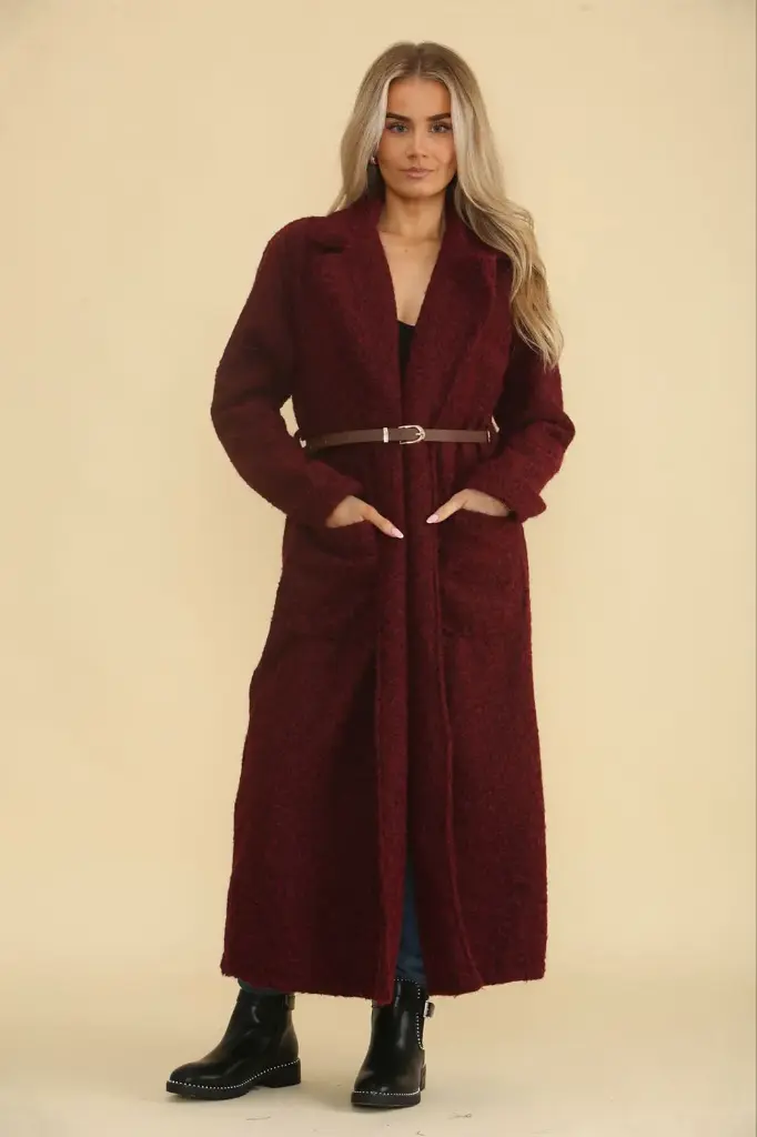 Belt Detailed, Two Pocket Coat (Khaki)