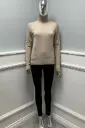 Turtleneck Jumper 9612 - TAUPE / One Size