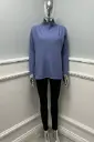 High Neck , Long Sleeves Jumper with ribbed detailing on the sleeves