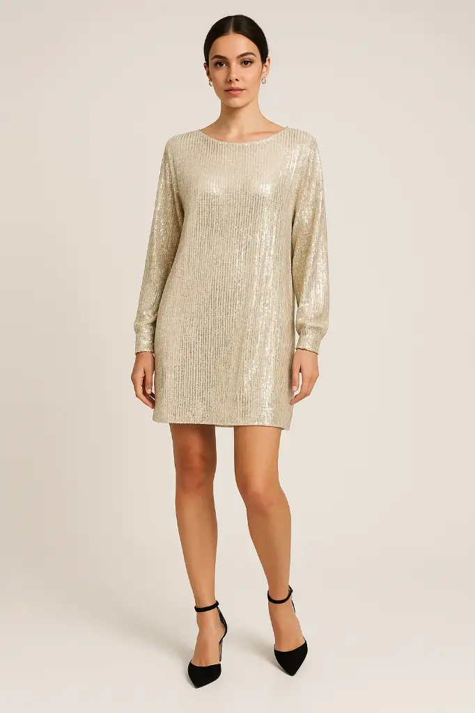 Turtleneck Jumper 9612 - Beige / One Size