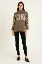 Turtleneck Jumper 9612 - TAUPE / One Size