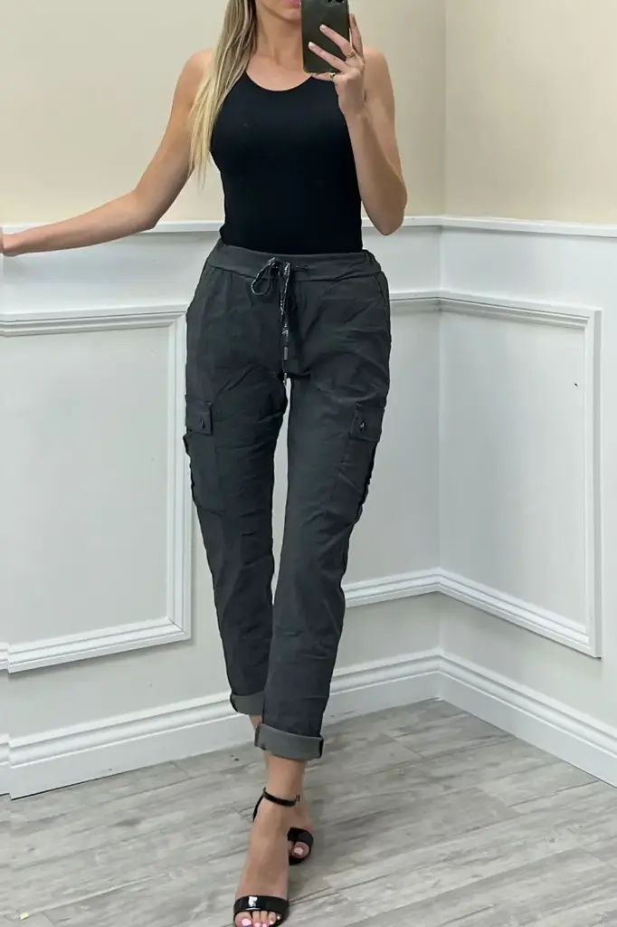 Elasticated Waist, Two Pocket Detailed, Combat Magic Trouser. (Royal Blue)