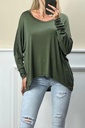 16982 - Women Baggy Loose Batwing Jumper Tops Long Sleeve Irregular Tunic T Shirt Blouse Casual Pullover Swe - Pink / One Size