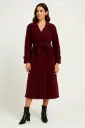 Lapel collar Belted Longline Coat